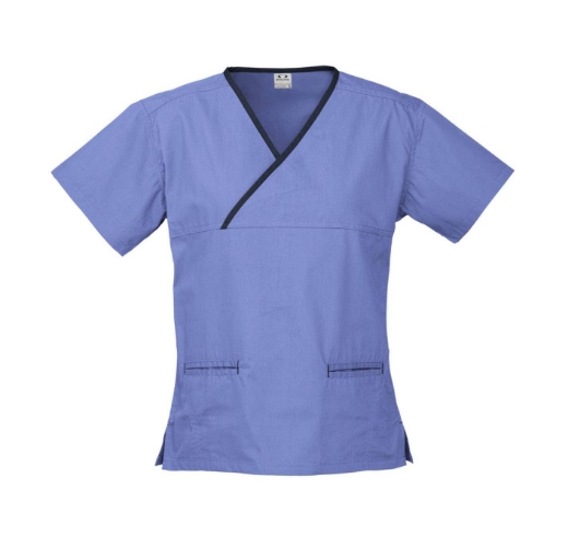 Picture of Biz Collection, Contrast Ladies Crossover Scrubs Top